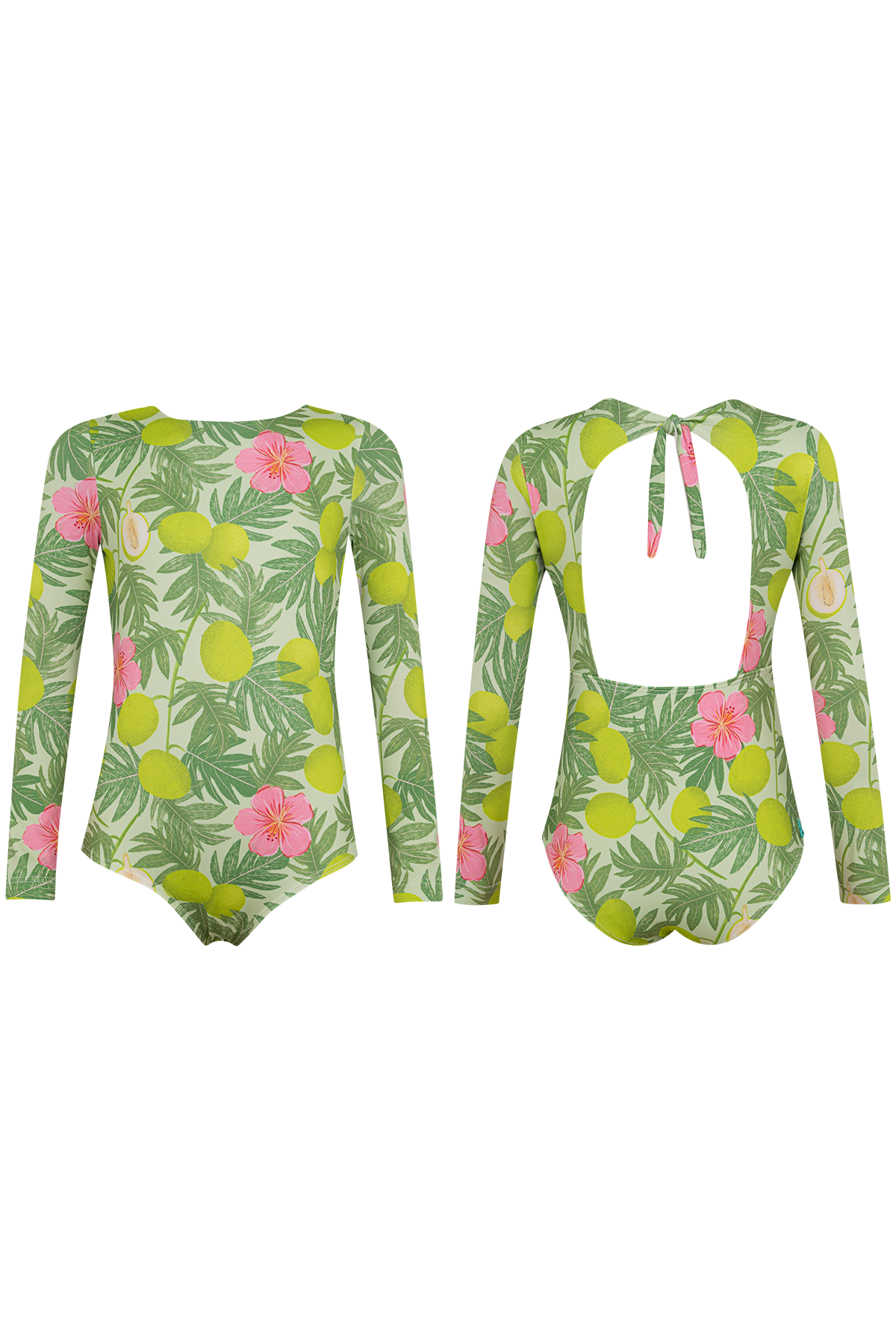 BREAD FRUIT - VESTIDO DE BAÑO ENTERIZO MANGA LARGA PARA NIÑA - SUN